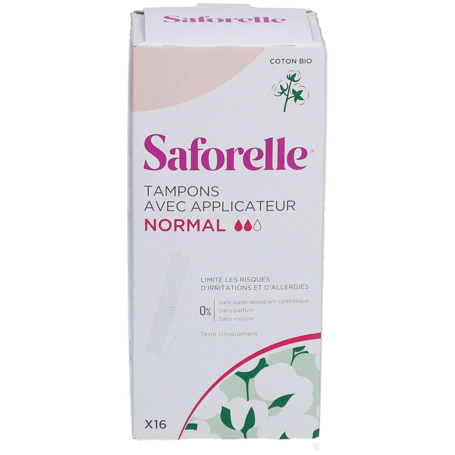 Saforelle® Tampon avec applicateur Coton Bio
