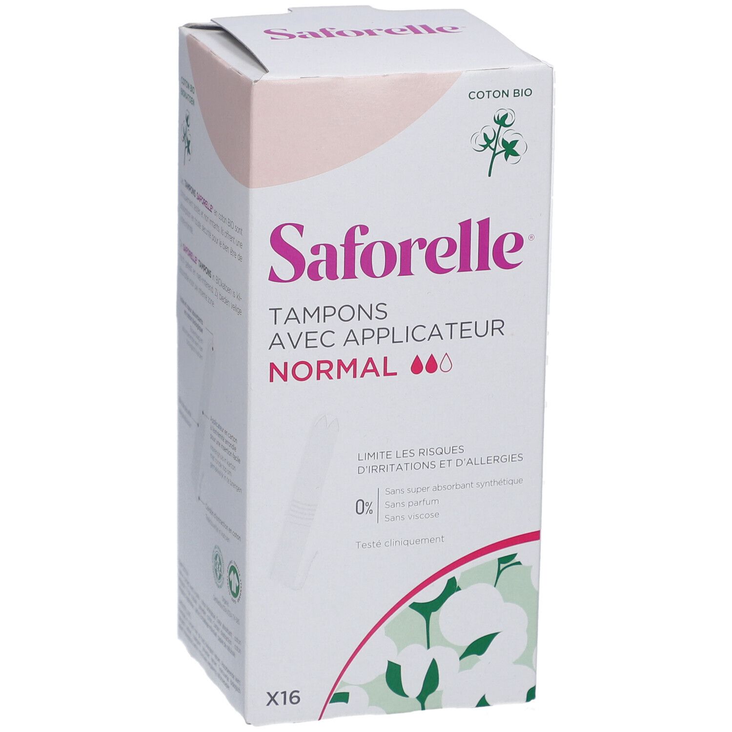 Saforelle® Tampon avec applicateur Coton Bio