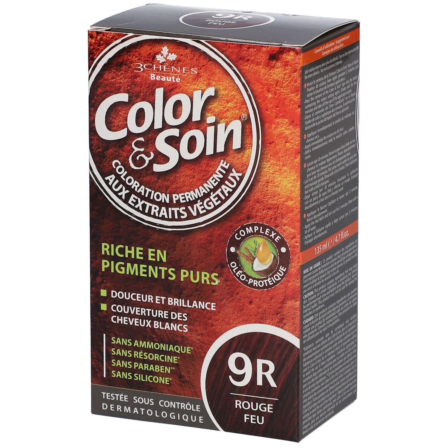 Les 3 Chênes Color & Soin Coloration 9R Rouge Feu