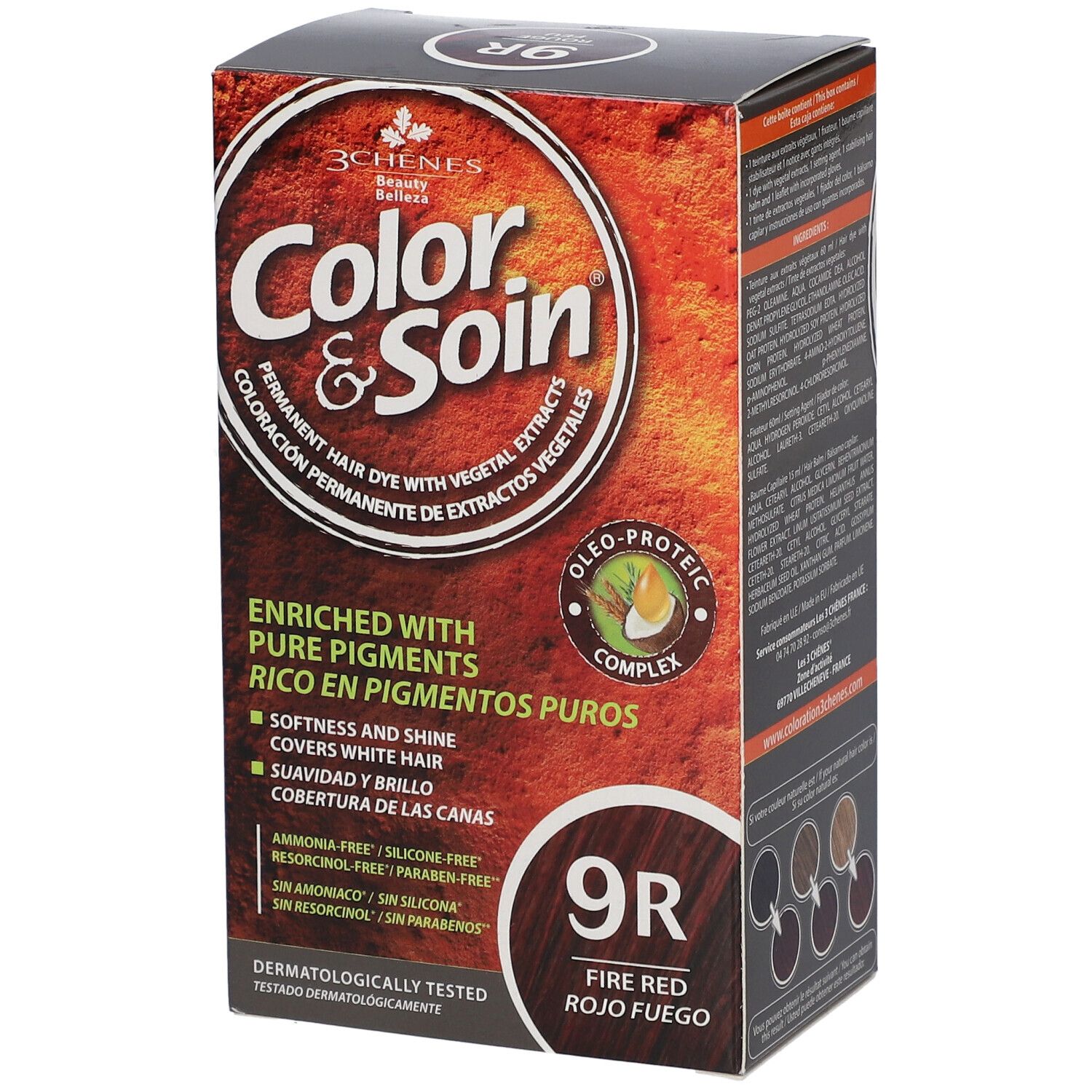 Les 3 Chênes Color & Soin Coloration 9R Rouge Feu