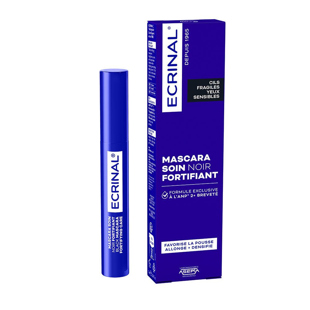 Mascara Noir Fortifiant Ecrinal ANP® 2+ avec boîte. Pour yeux sensibles.