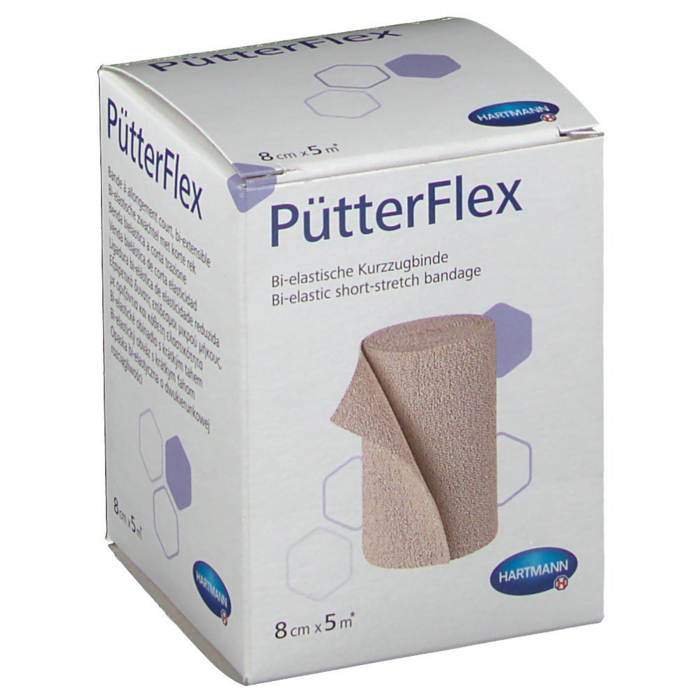 Pütterflex Bande à Allongement Court 5 M X 8 Cm
