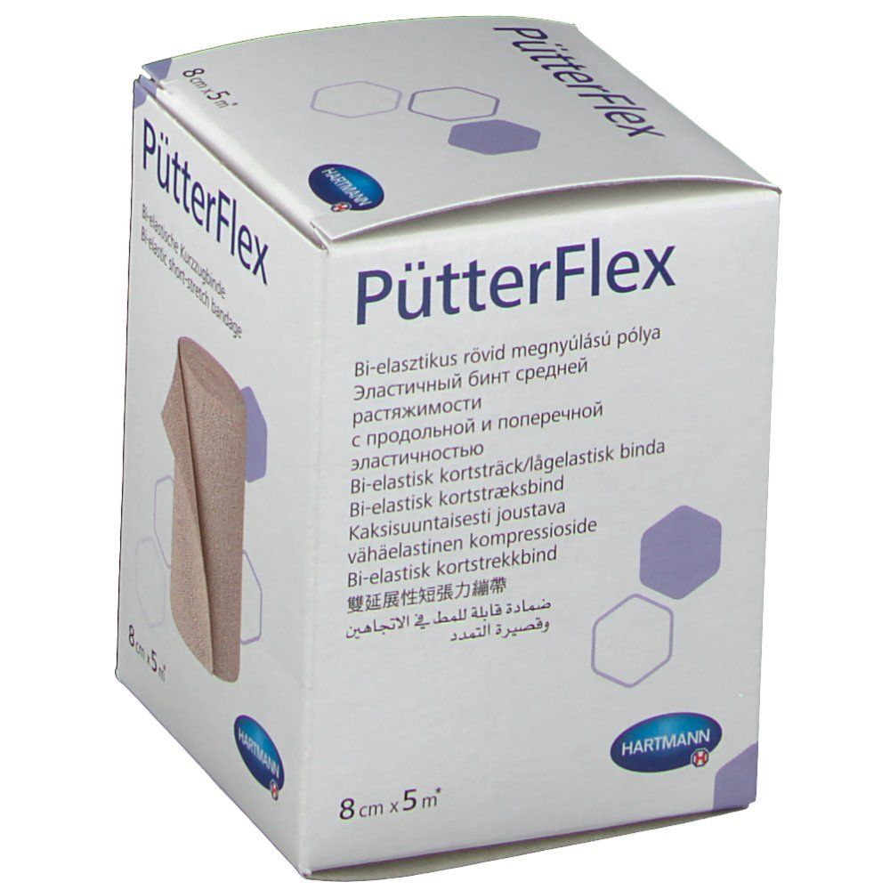 Pütterflex Bande à Allongement Court 5 M X 8 Cm