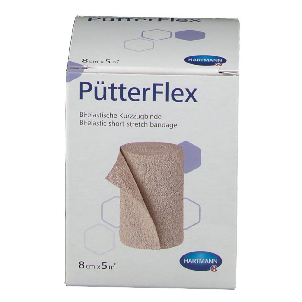 Pütterflex Bande à Allongement Court 5 M X 8 Cm
