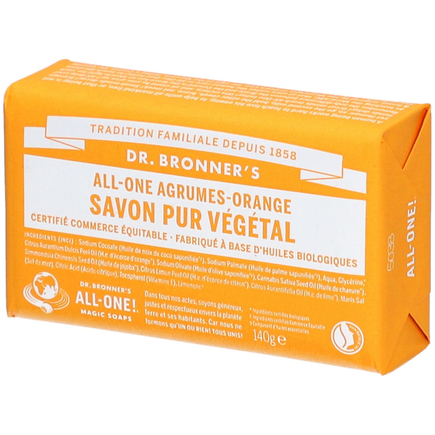 DR.BRONNER'S Zuivere Plantenzeep Citrus Sinaasappel