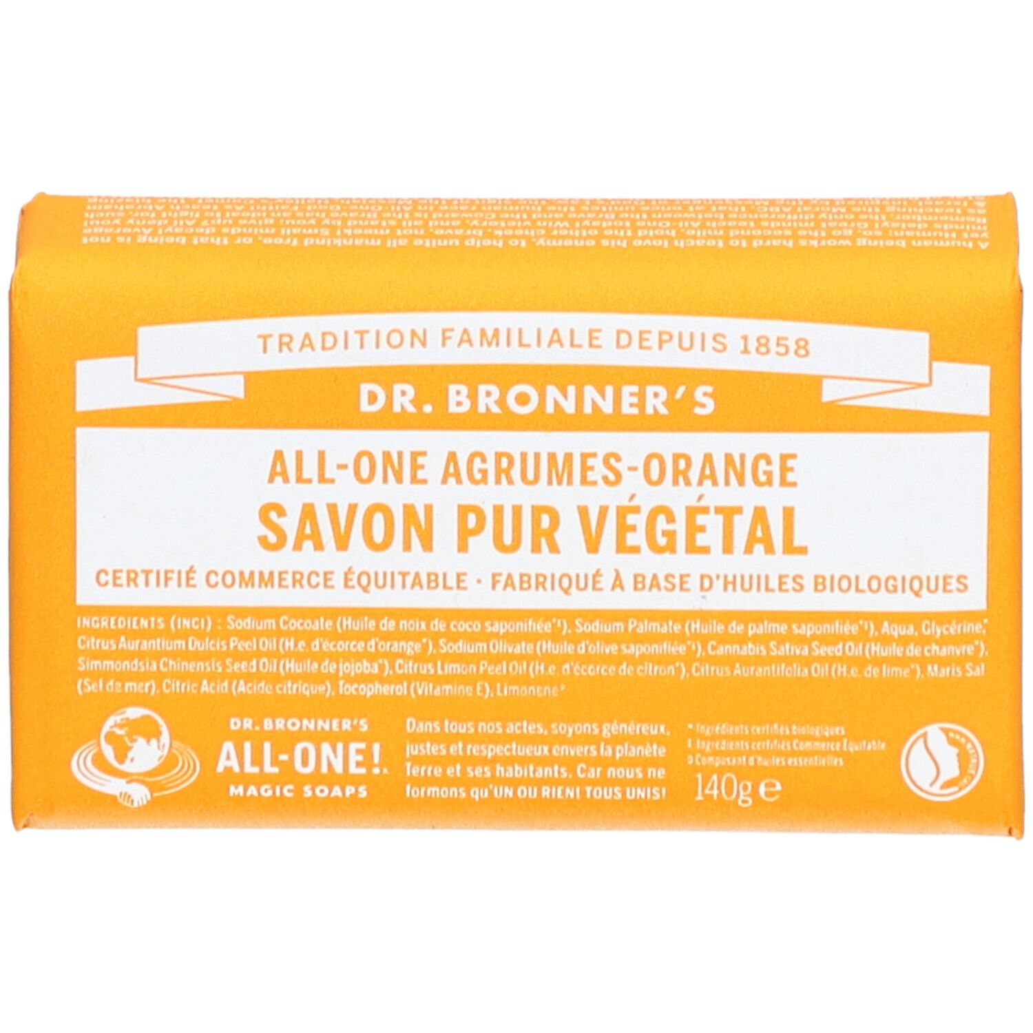DR.BRONNER'S Zuivere Plantenzeep Citrus Sinaasappel