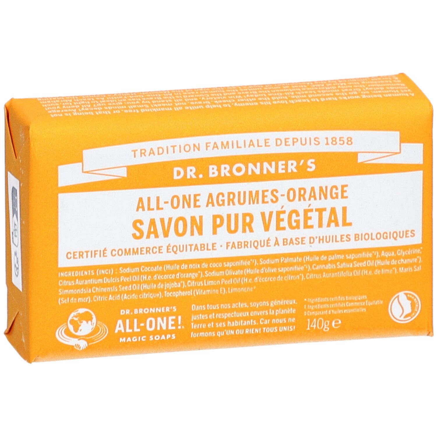 DR.BRONNER'S Zuivere Plantenzeep Citrus Sinaasappel