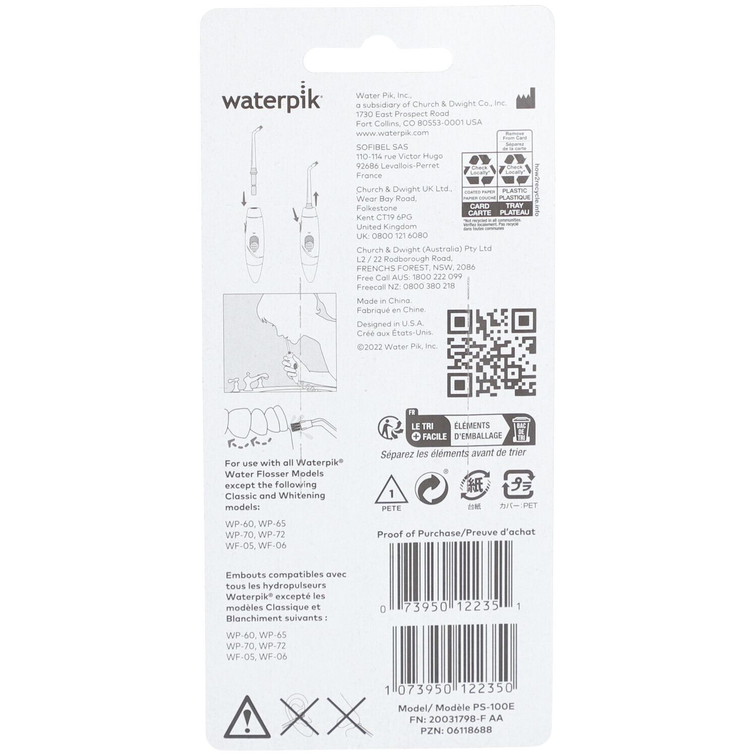 Waterpik® Embouts de rechange Plaque Seeker
