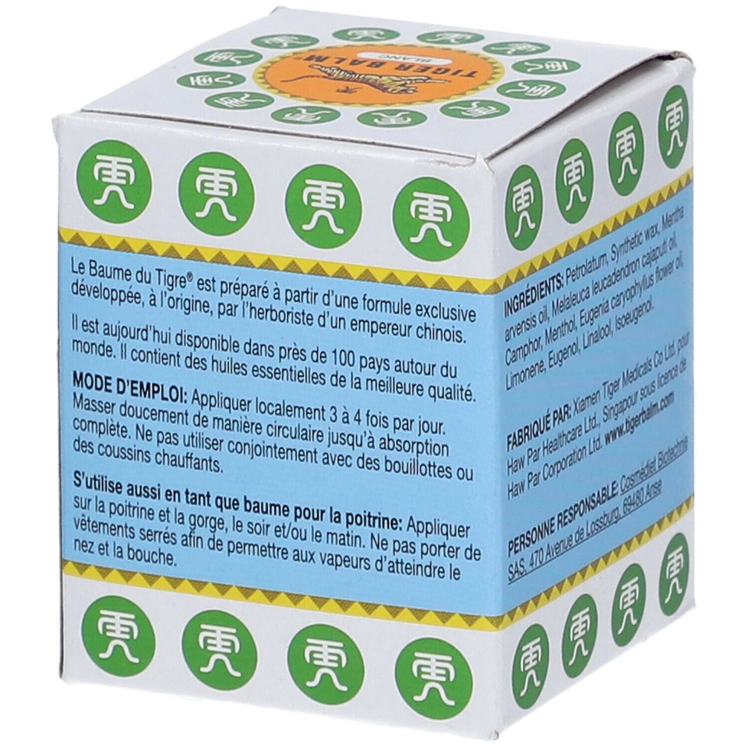 BAUME DU TIGRE BLANC - Baume de massage.  - pot 30 g