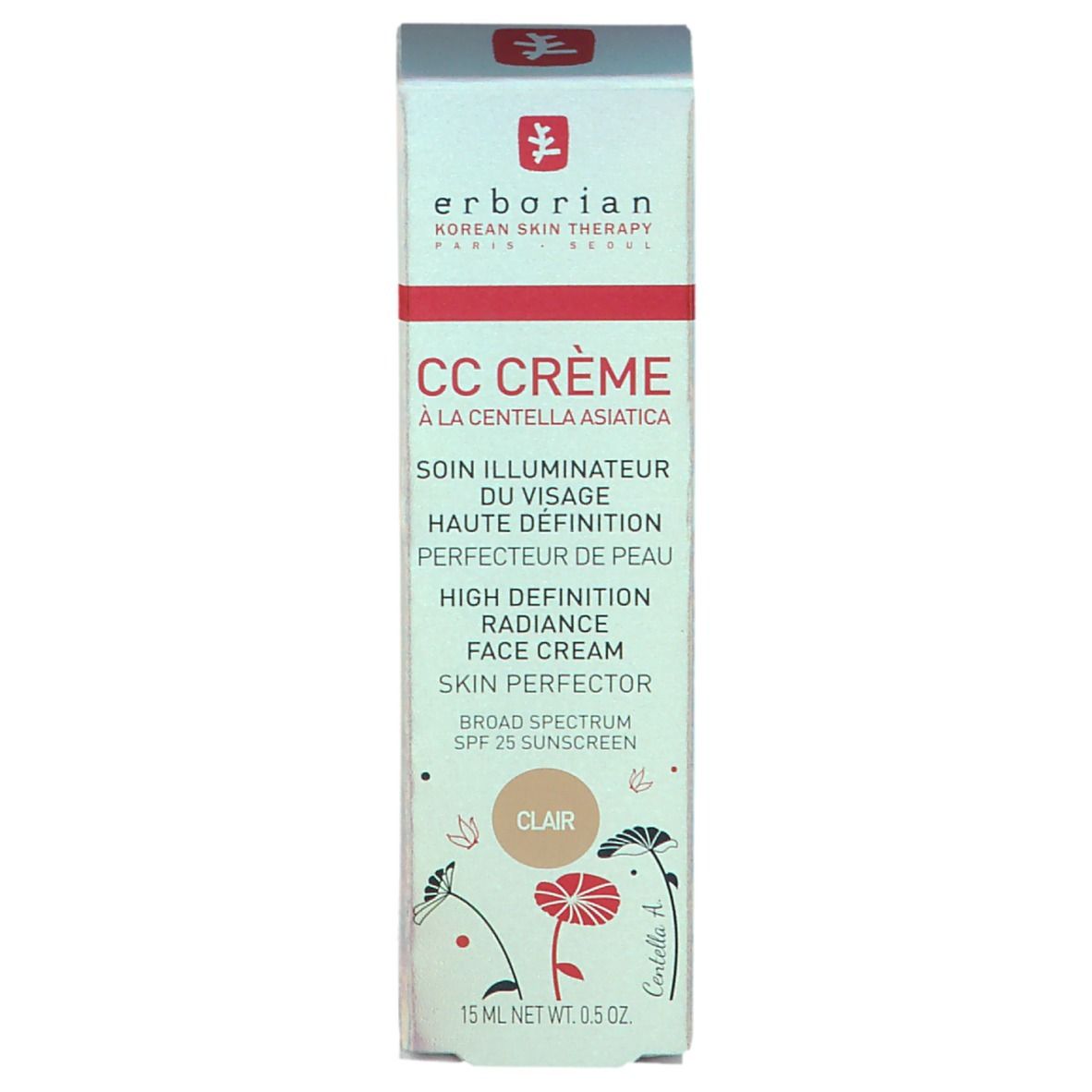 erborian CC Face Cream High Definitiaerborian CC Crème Soin Illuminateur du Visage Haute Définition Clair