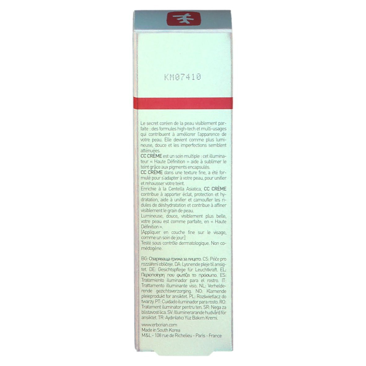 erborian CC Face Cream High Definitiaerborian CC Crème Soin Illuminateur du Visage Haute Définition Clair