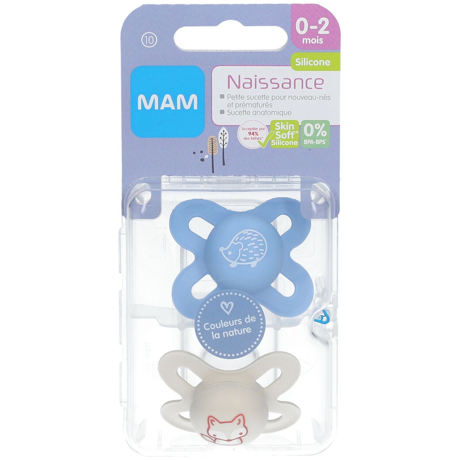 MAM Naissance Sucette 0 - 2 mois (Couleur non sélectionnable)