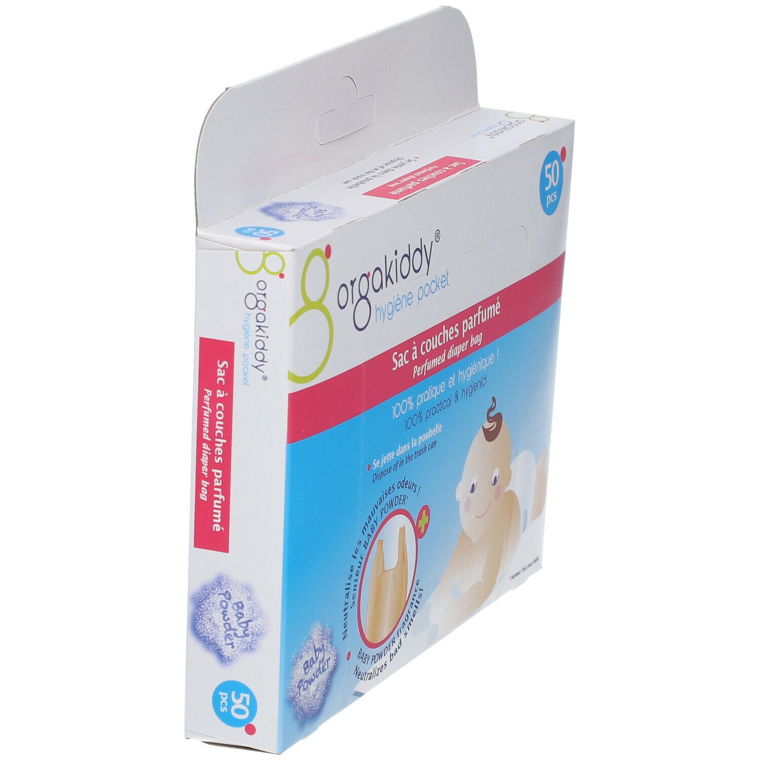 orgakiddy® Sac à couches parfumé Talc