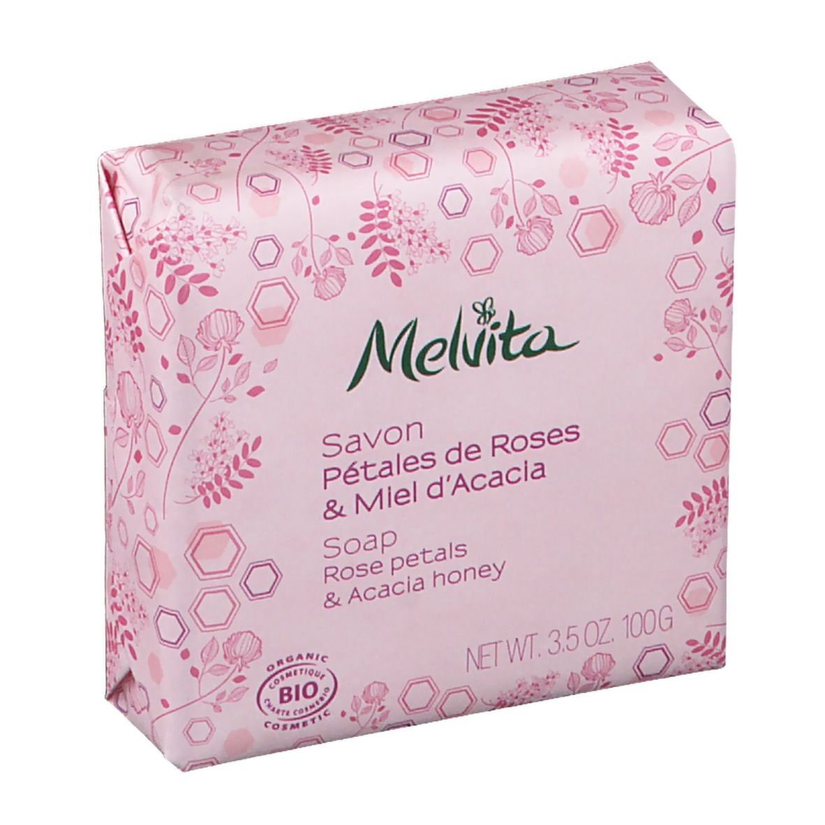 Melvita Savon Pétales de Roses & Miel d'Acacia