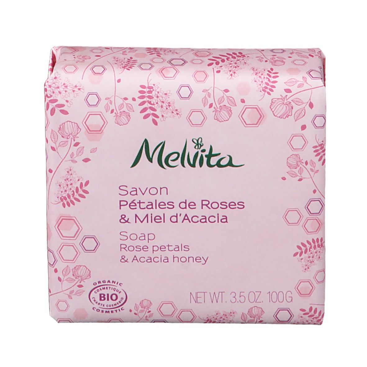 Melvita Savon Pétales de Roses & Miel d'Acacia
