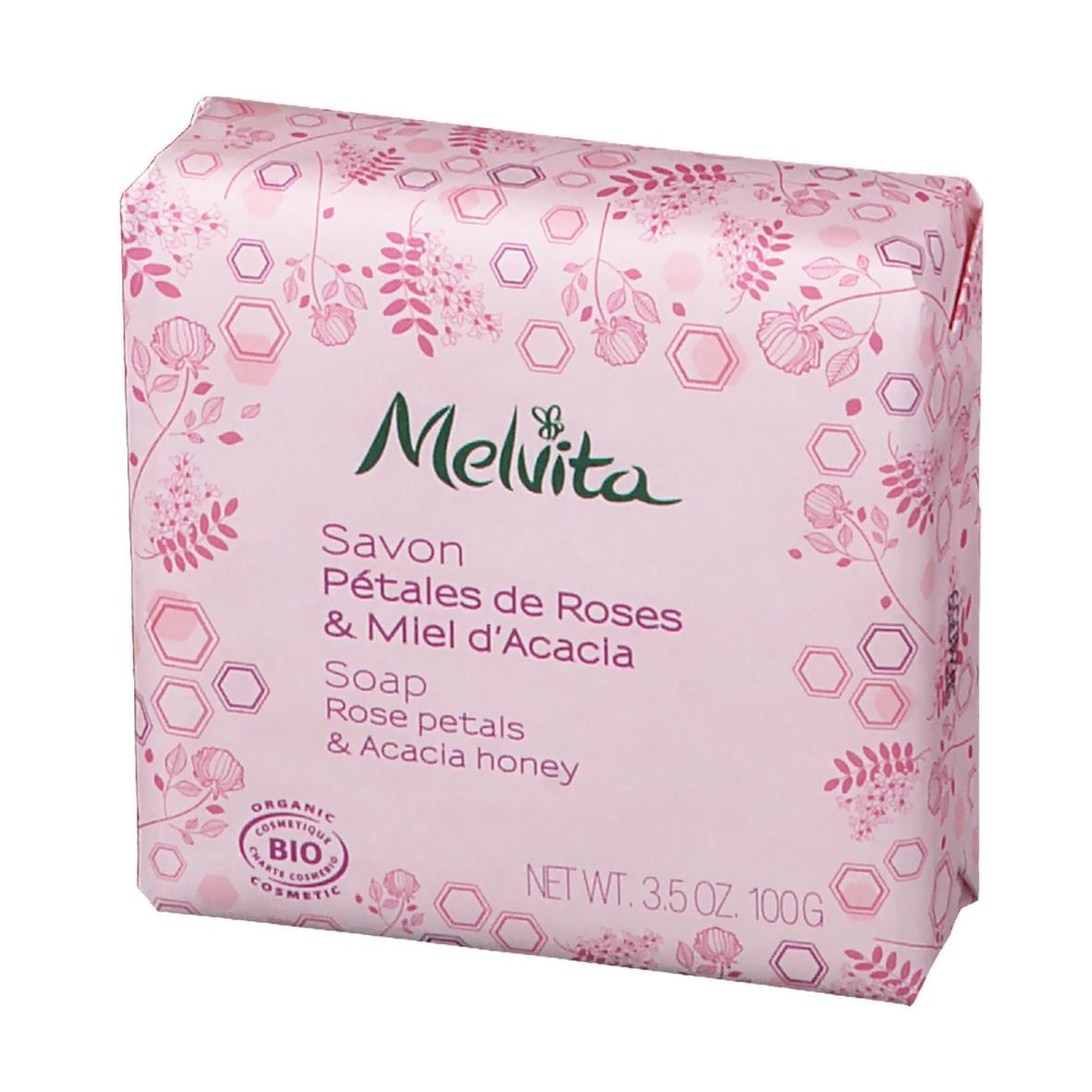 Melvita Savon Pétales de Roses & Miel d'Acacia
