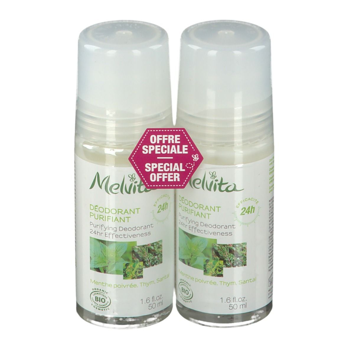 MELVITA DEOD PURIF 24H BILLE50MLX2
