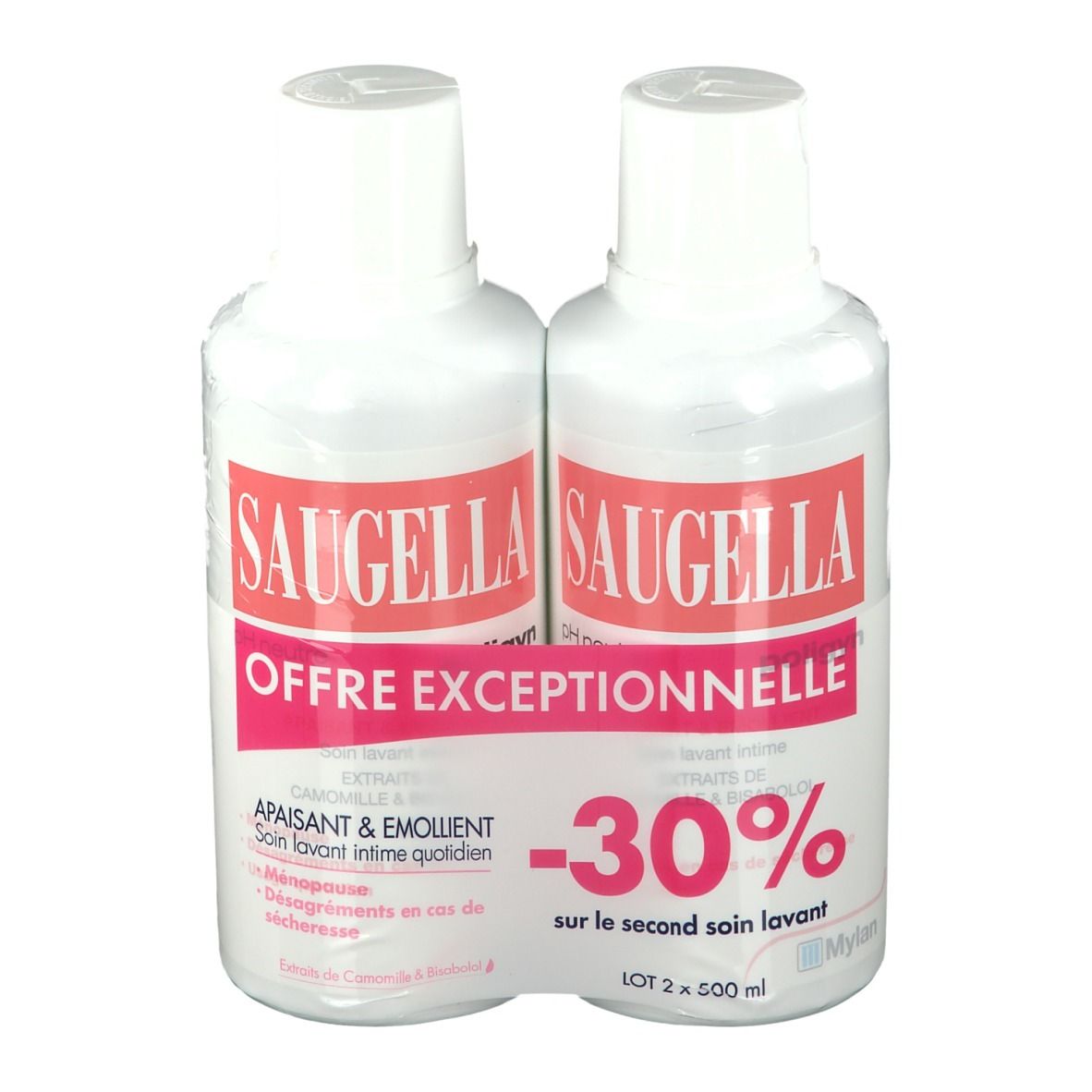 SAUGELLA POLIGYN LIGNE ROSE SOIN LAVANT INTIME - Soin lavant pour usage intime.  - fl 500