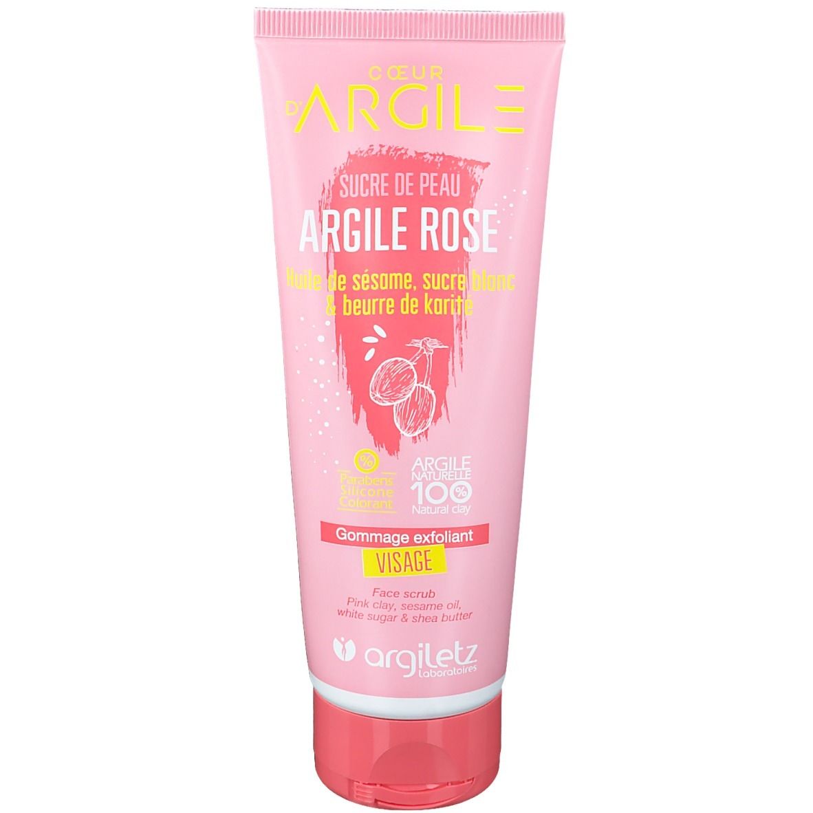 Argiletz Gommage exfoliant Visage Argile Rose