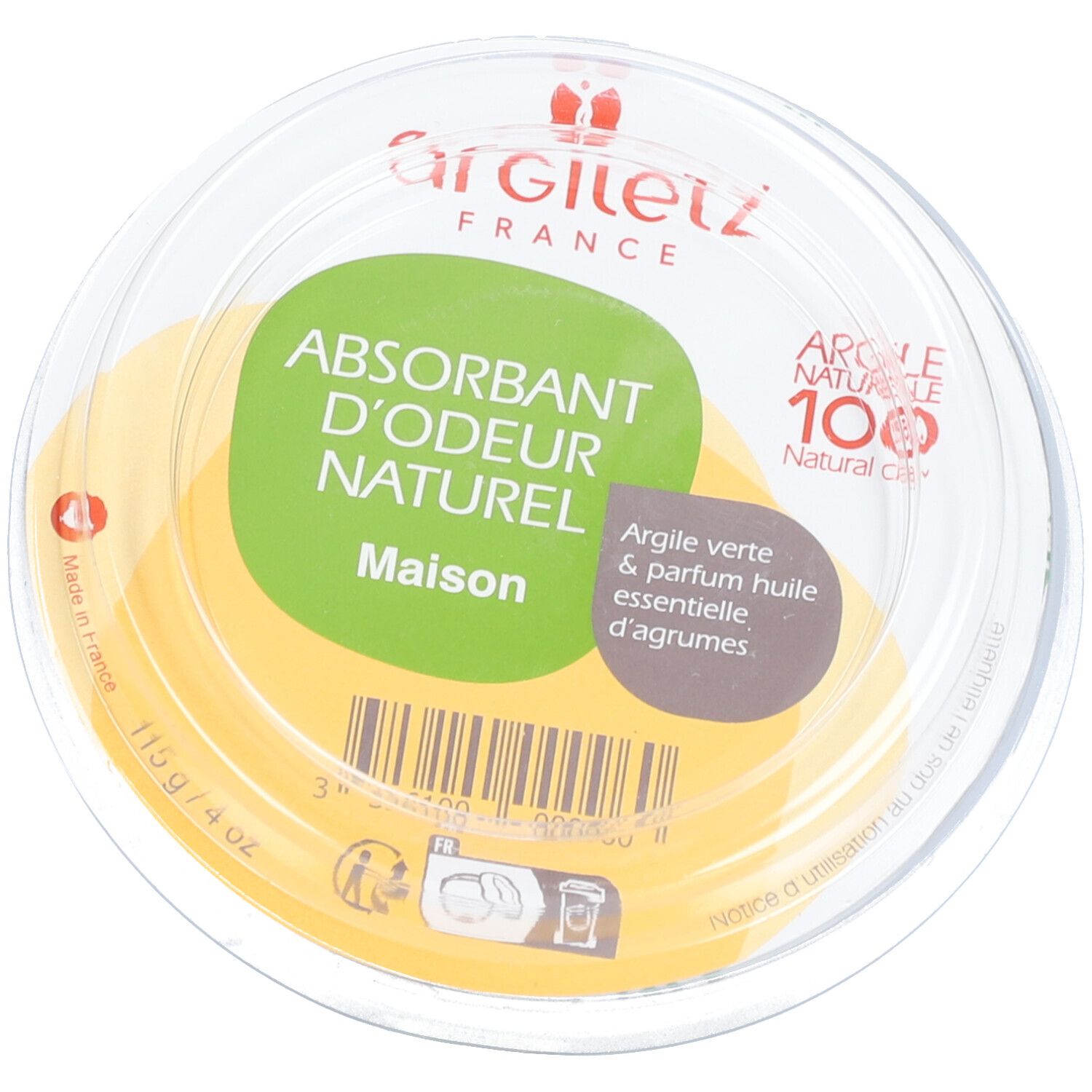 ARGILETZ Geurabsorbeerder met groene klei, citrusgeur