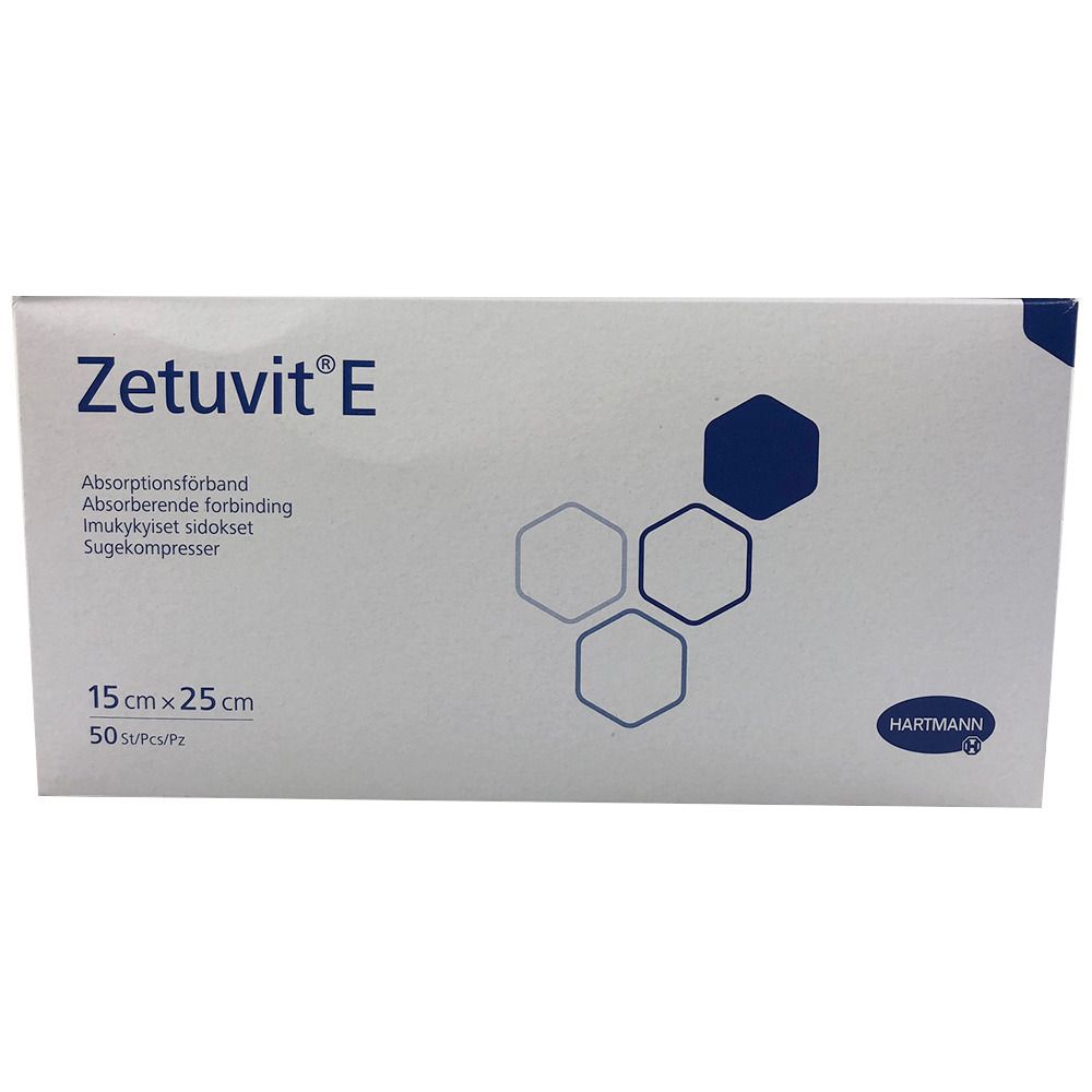Zetuvit E, Pansement Très Absorbant, Non Adhérent à La Plaie, 15 Cm X 25 Cm (ref. 413863),