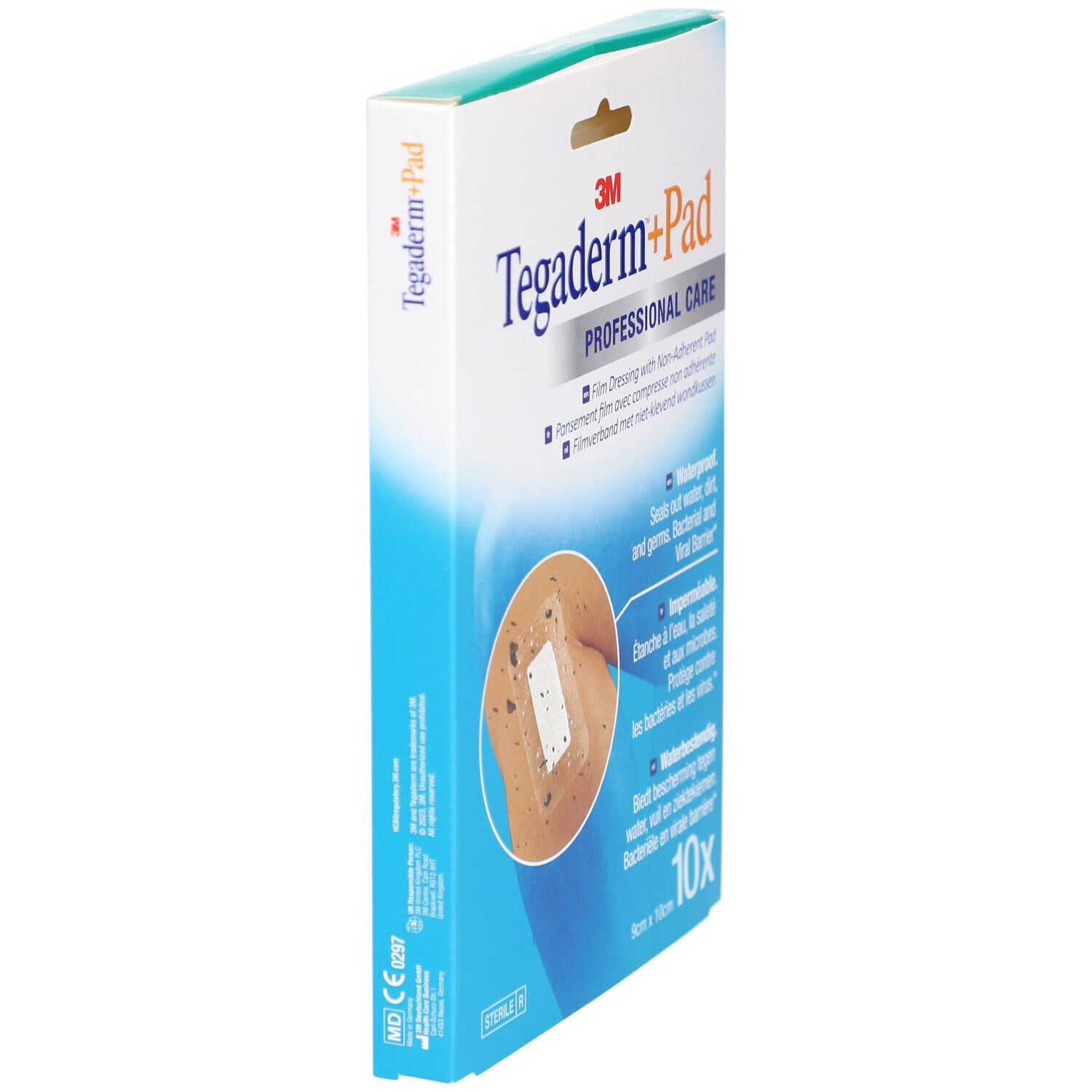 3M Tegaderm™ + Pad Filmverband met niet-verklevend kompres, steriel, 9 cm x 10 cm
