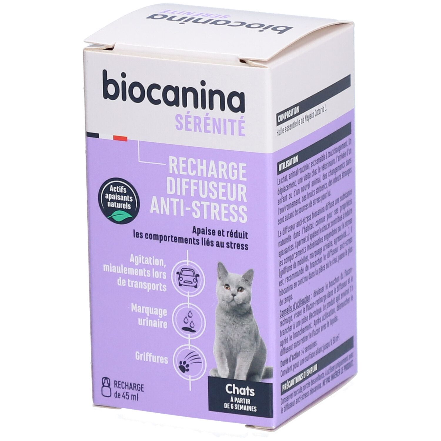 BIOCANINA SÉRÉNITÉ DIFFUSEUR ANTI - STRESS RECHARGE - Solution antistress apaisante rechar