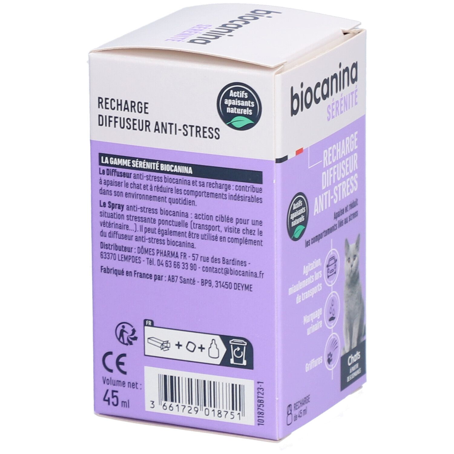 BIOCANINA SÉRÉNITÉ DIFFUSEUR ANTI - STRESS RECHARGE - Solution antistress apaisante rechar