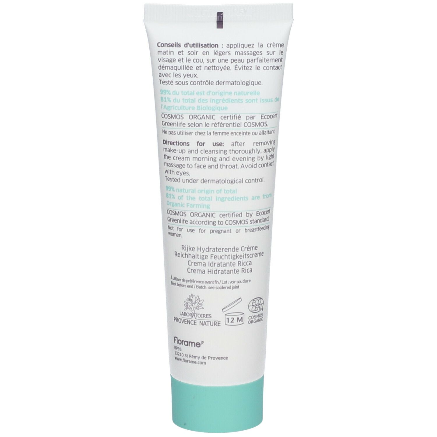 Florame Hydratation Crème Visage Hydratante Riche