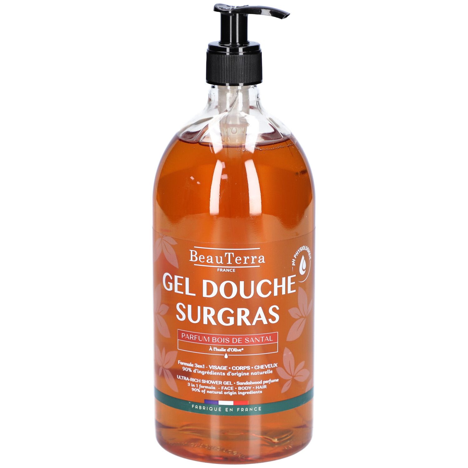 BeauTerra Gel Douche Surgras - Bois de Santal