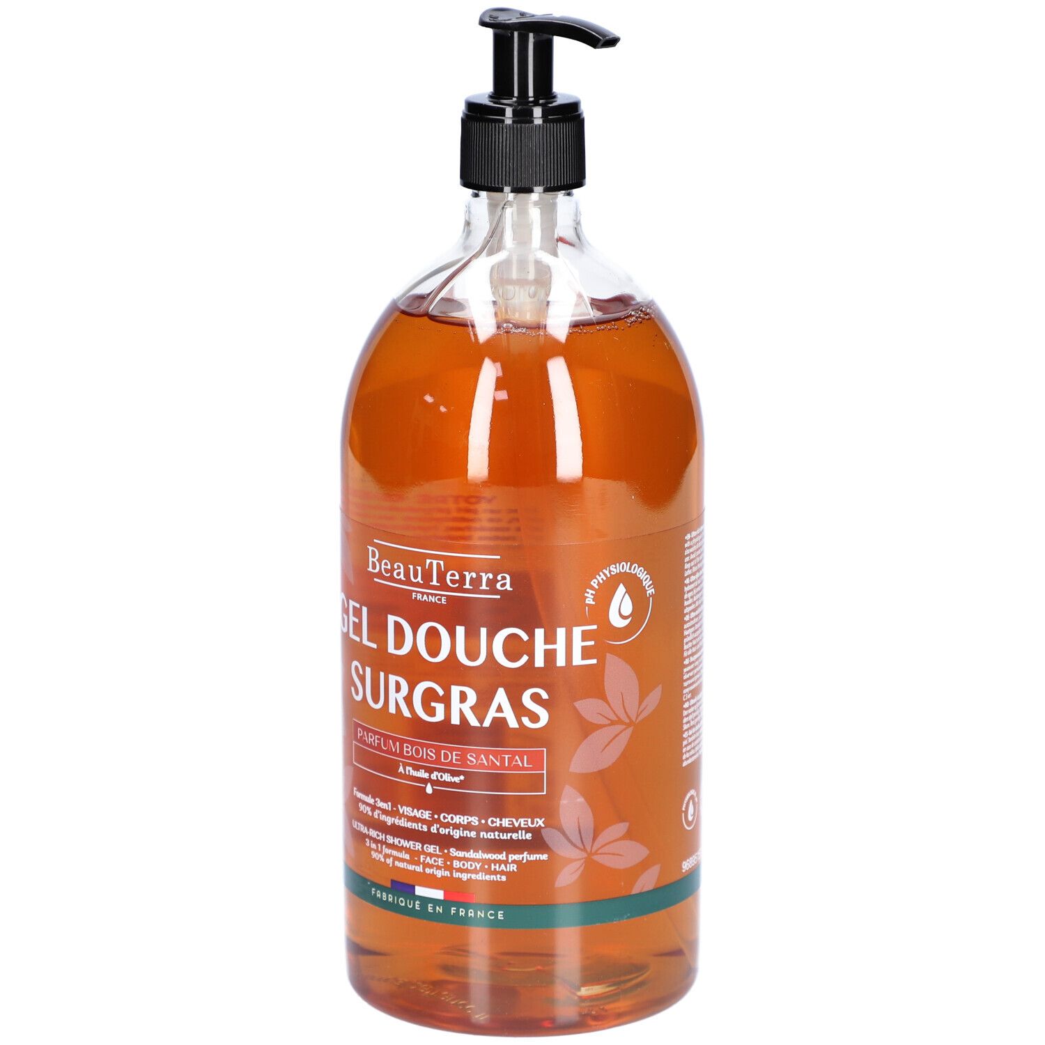 BeauTerra Gel Douche Surgras - Bois de Santal