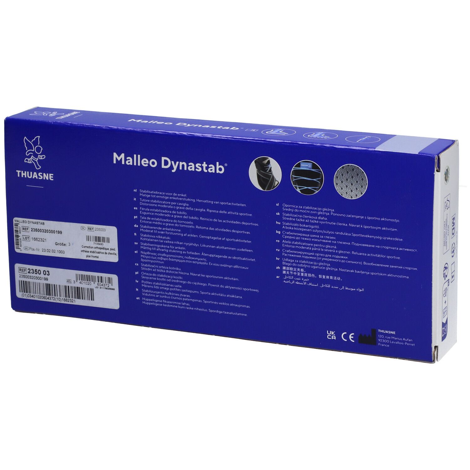 Malleo Dynastab - Enkelstabiliserende orthese met vetersluiting Maat 3 26-30 cm