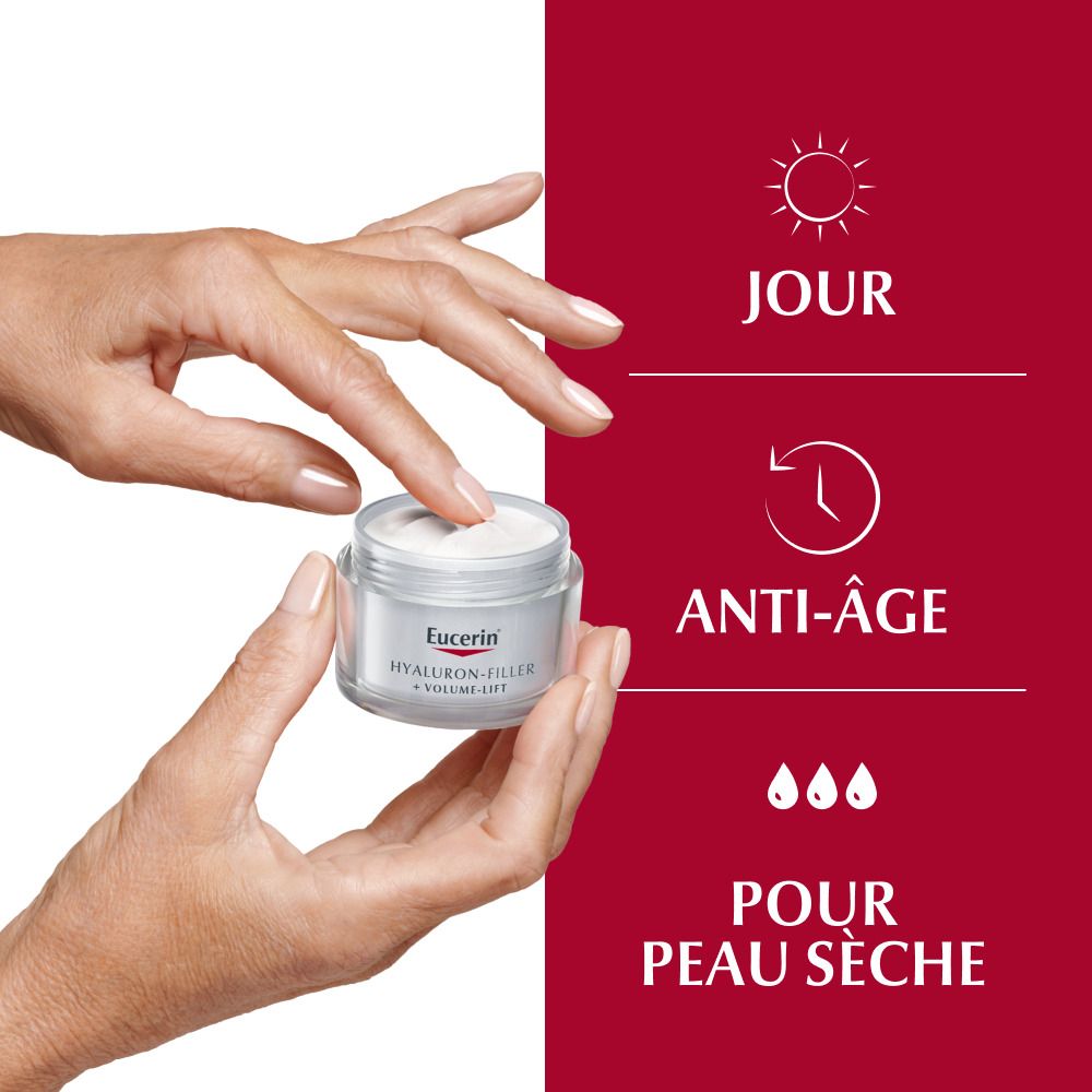 EUCERIN ANTIÂGE HYALURON FILLER VOLUME LIFT SOIN DE JOUR SPF 15  - Crème de jour antiâge,