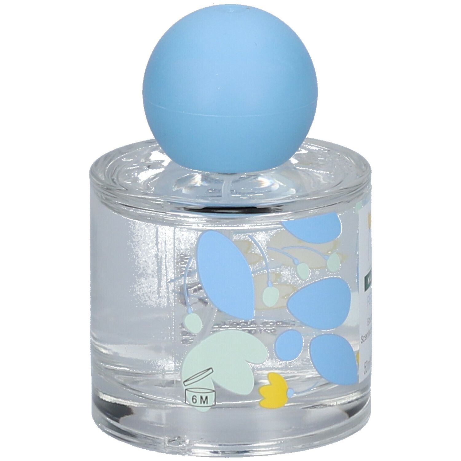 Klorane Bébé Petit Brin Eau Parfumée flesje met blauwe dop. Opschriften.