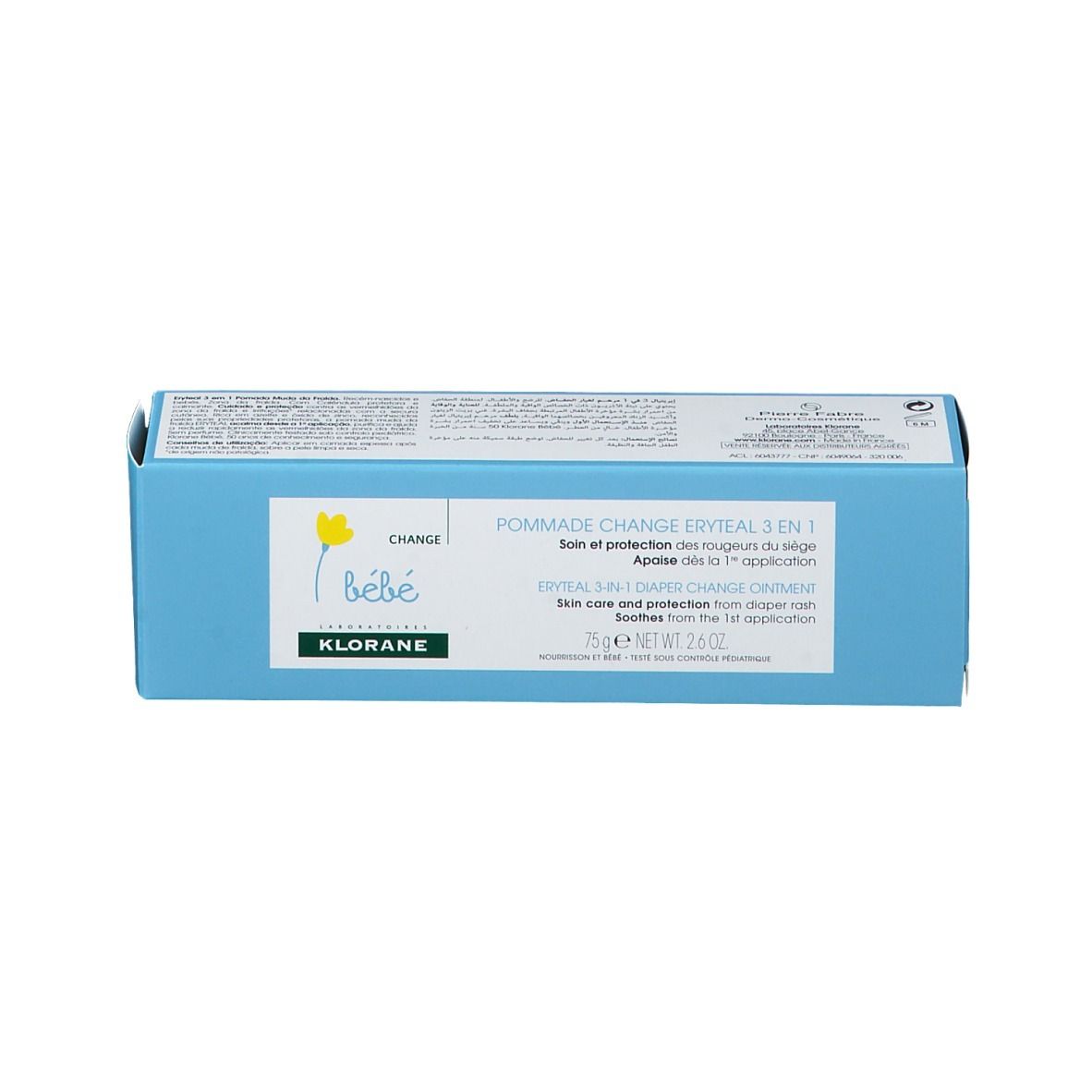 KLORANE Bébé Pommade Change Eryteal 3 en 1 Au Calendula Bio