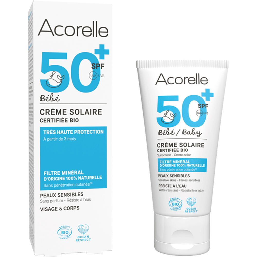 Acorelle Crème Solaire Bébé SPF50+