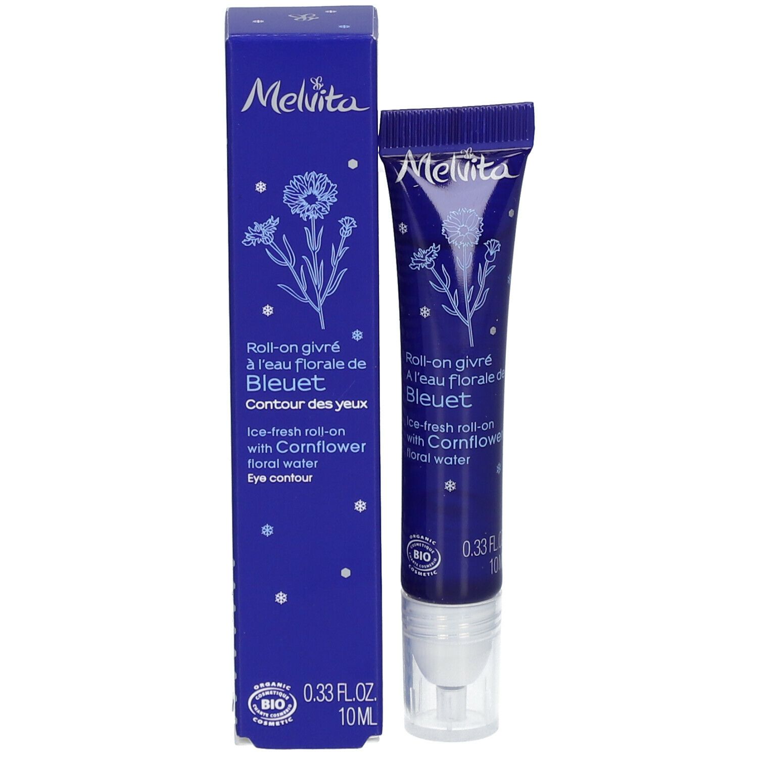 Melvita Ice-Fresh Roll-On with Cornflower Floral Water