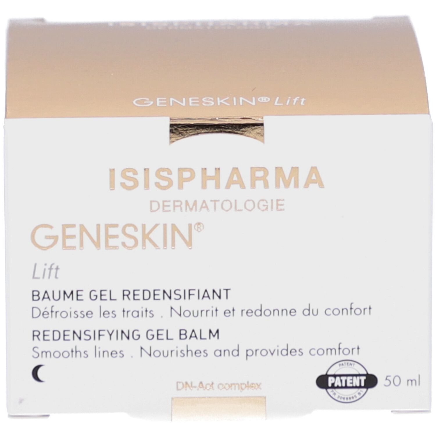 Doos. Opschrift: GENESKIN Lift, ISISPHARMA, 50 ml.