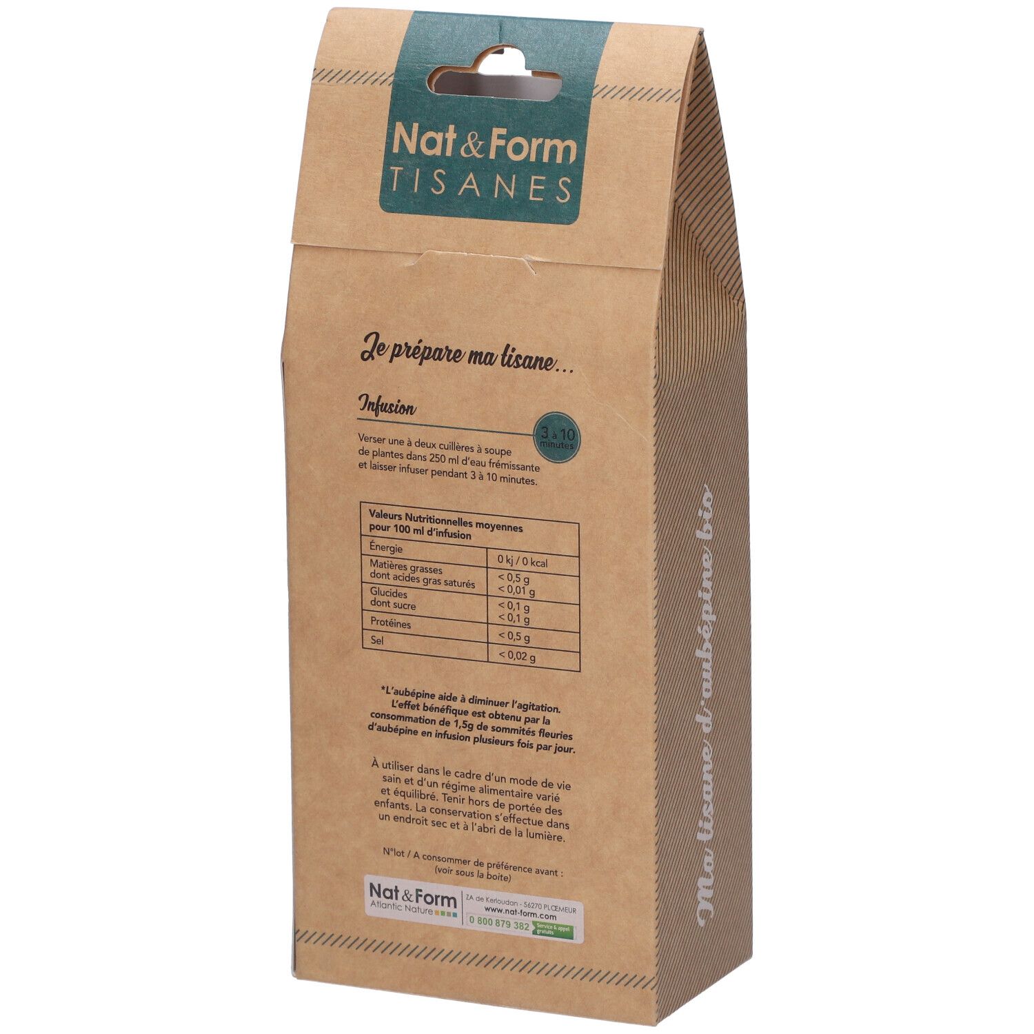 Nat&Form Tisane Aubépine bio