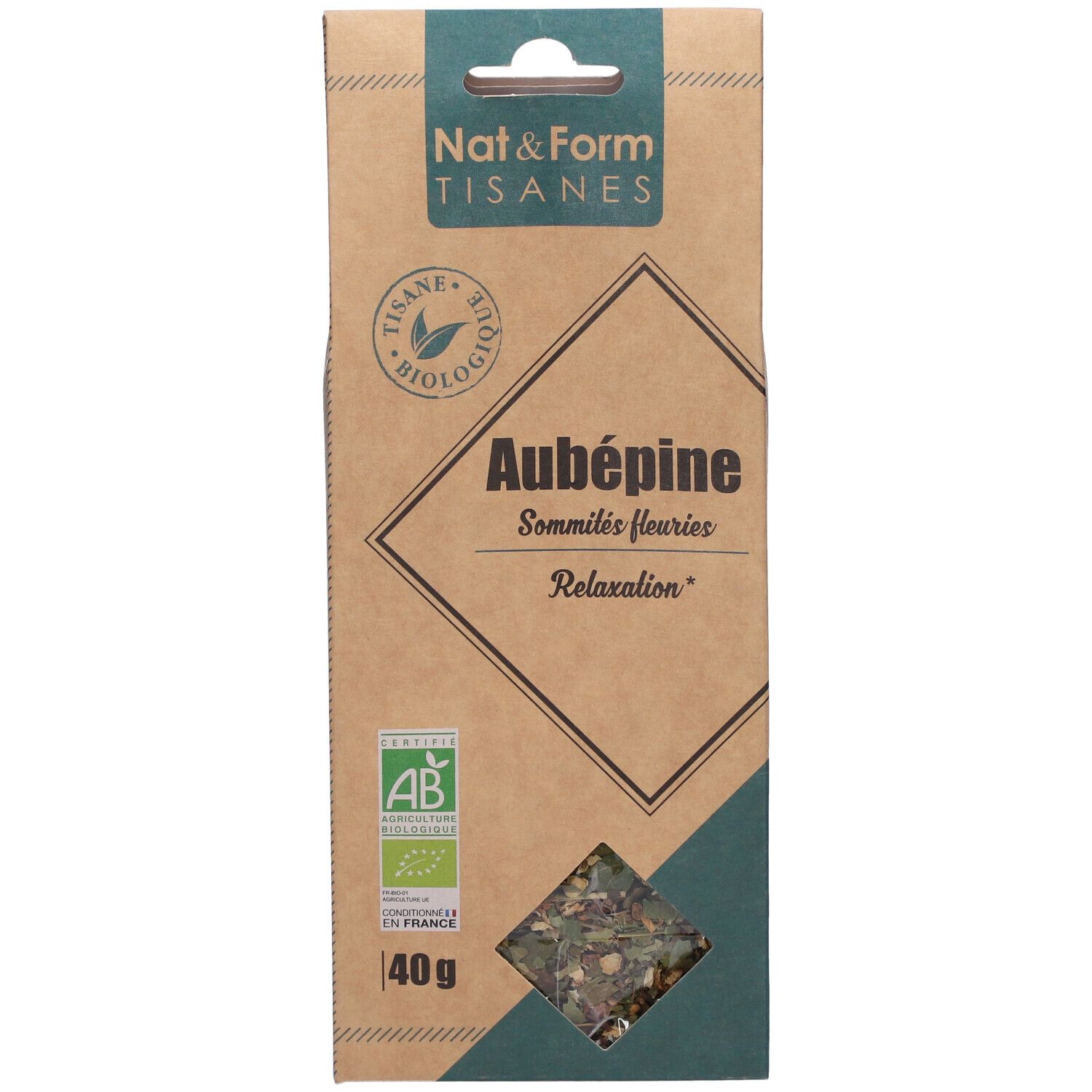 Nat&Form Tisane Aubépine bio