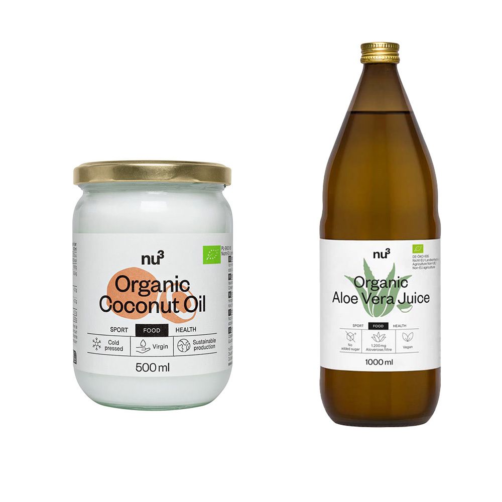 nu3 Jus d'aloe vera bio + nu3 Huile de coco bio