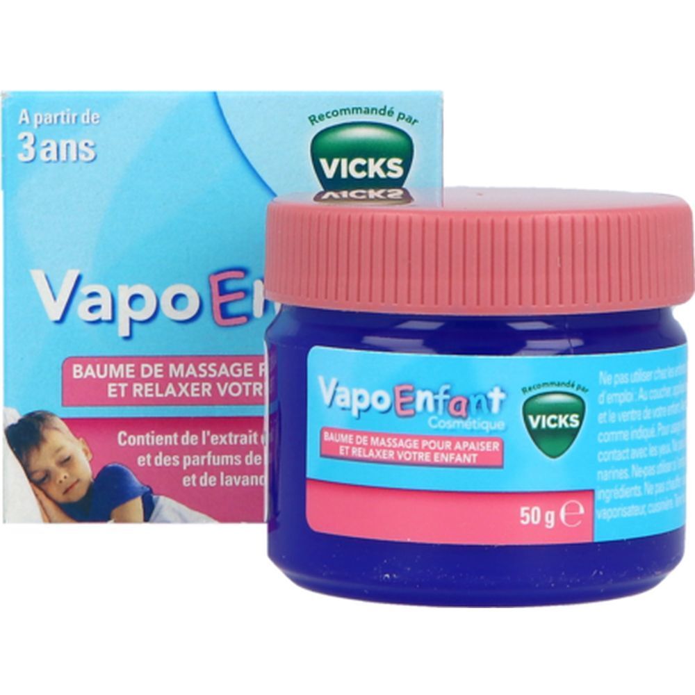 VAPOENFANT BAUME DE MASSAGE RECOMMANDÉ PAR VICKS - Baume de massage.  - pot 50 g