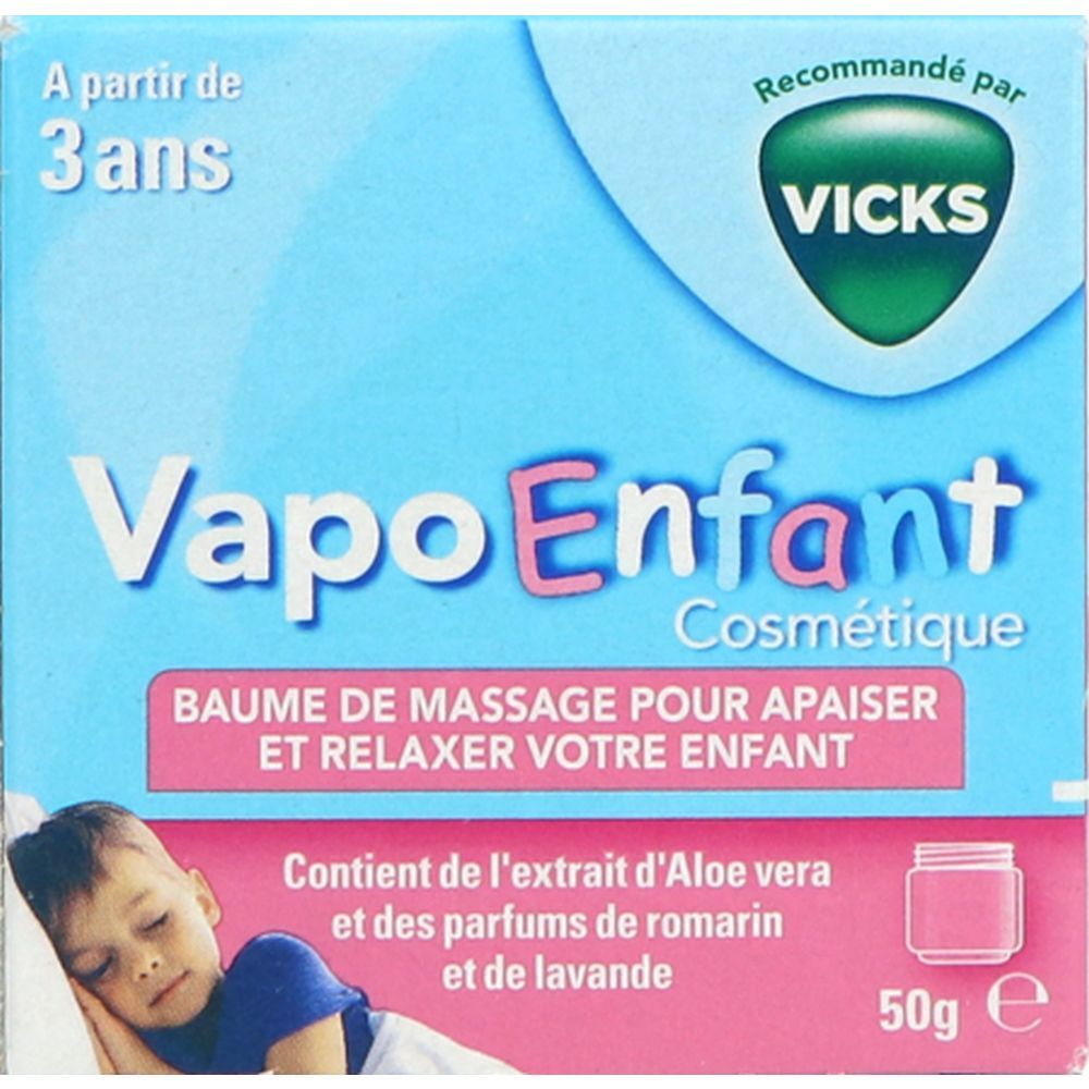 VAPOENFANT BAUME DE MASSAGE RECOMMANDÉ PAR VICKS - Baume de massage.  - pot 50 g