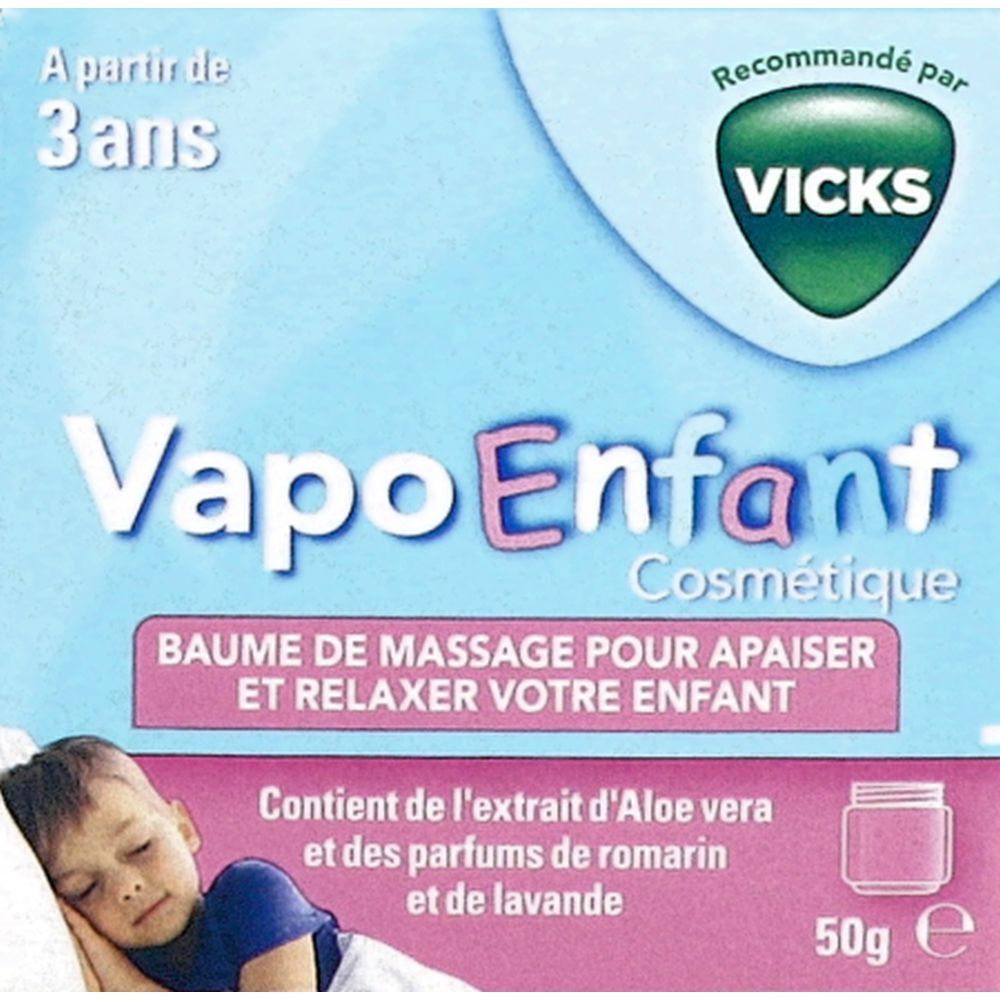 VAPOENFANT BAUME DE MASSAGE RECOMMANDÉ PAR VICKS - Baume de massage.  - pot 50 g