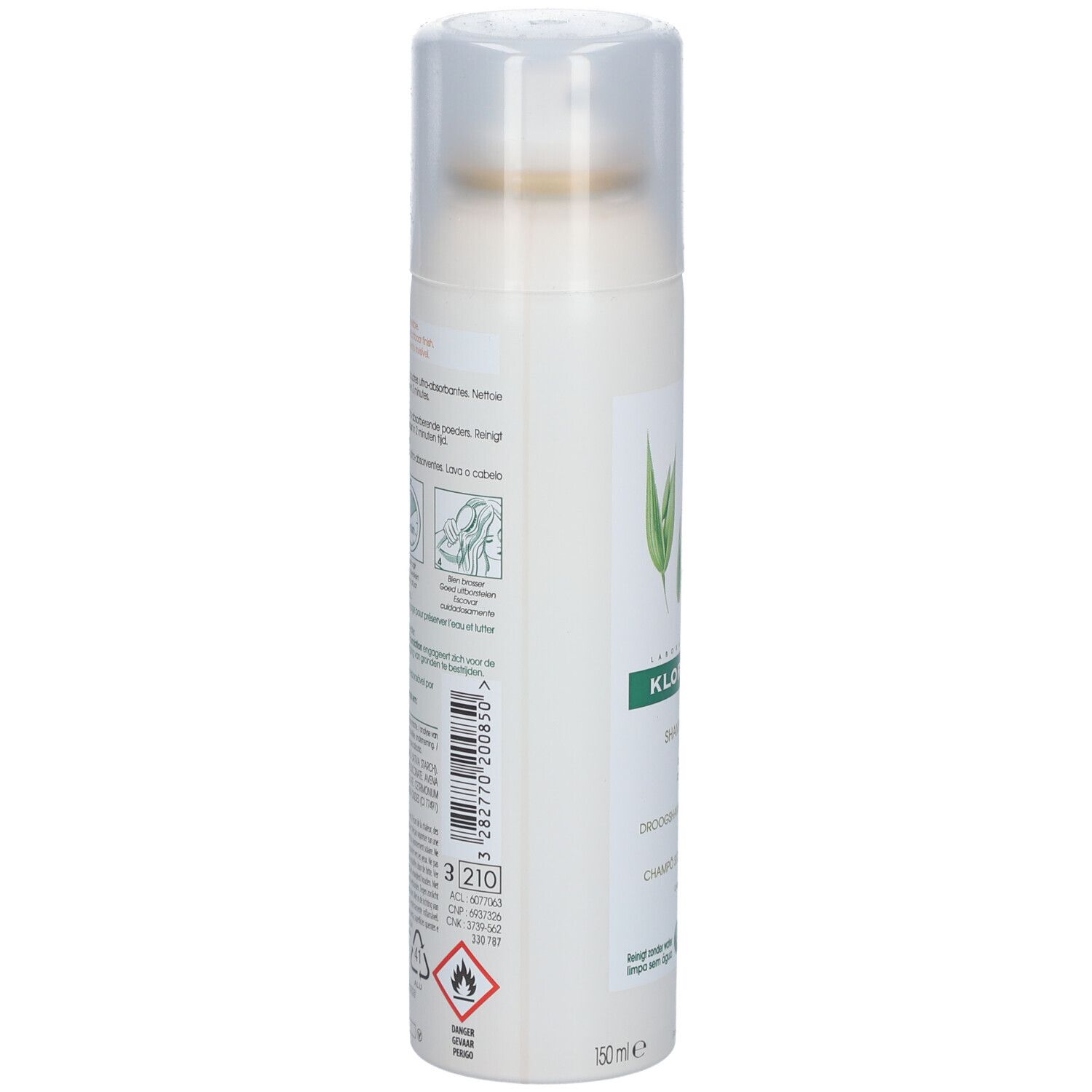 KLORANE CAPILLAIRE LAIT D'AVOINE - Shampoing sec extradoux au lait d'avoine, cheveux bruns