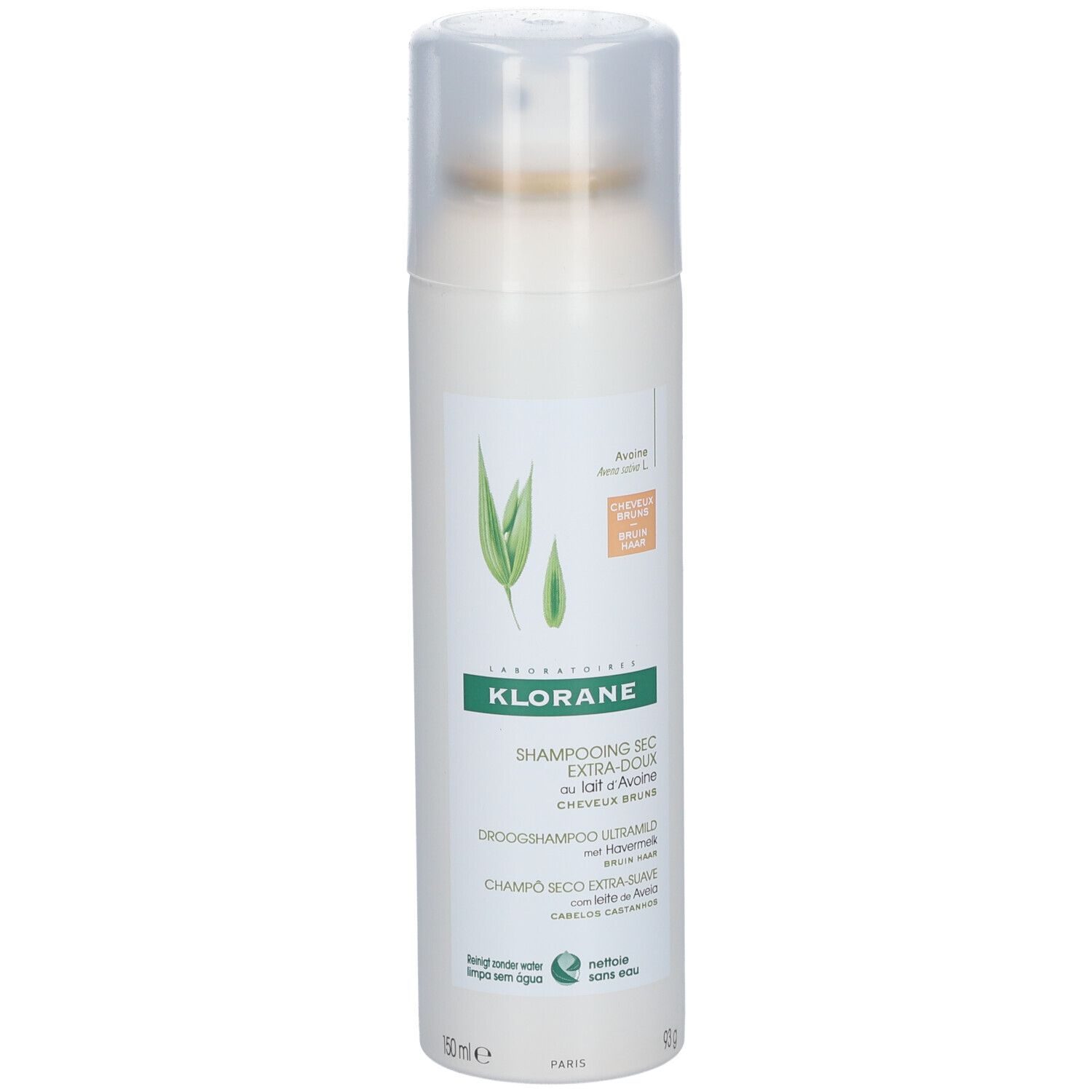 KLORANE CAPILLAIRE LAIT D'AVOINE - Shampoing sec extradoux au lait d'avoine, cheveux bruns