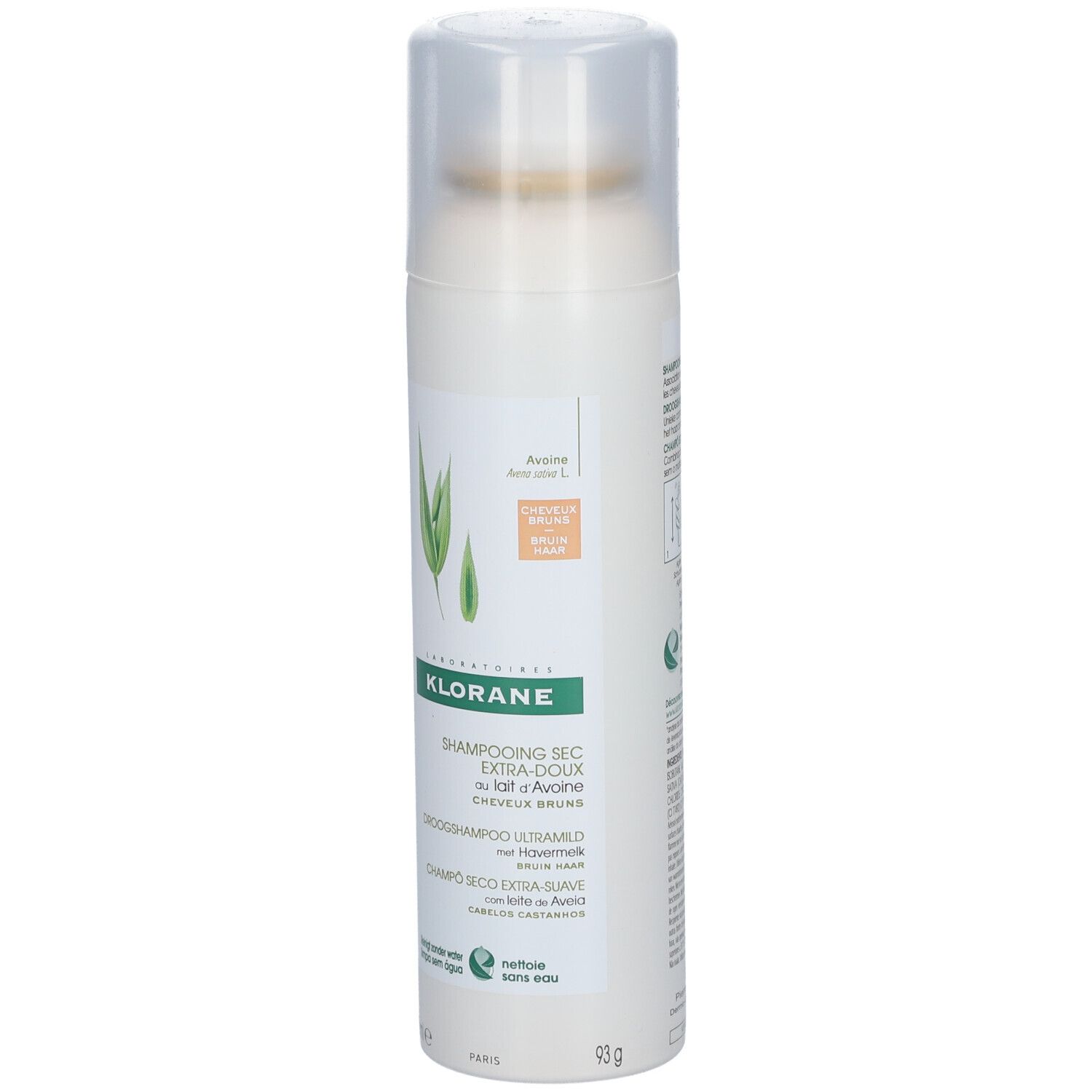 KLORANE CAPILLAIRE LAIT D'AVOINE - Shampoing sec extradoux au lait d'avoine, cheveux bruns