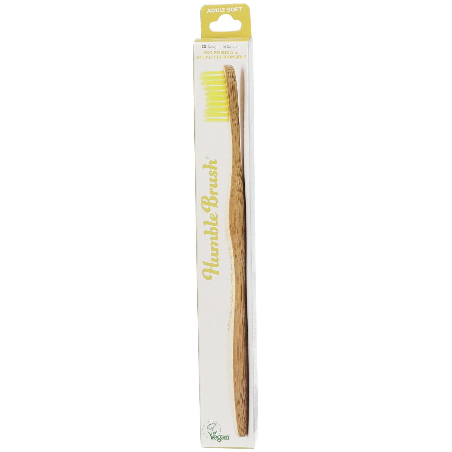 The Humble Co. Humble Brush® Brosse à dents en Bambou Adulte Soft Jaune