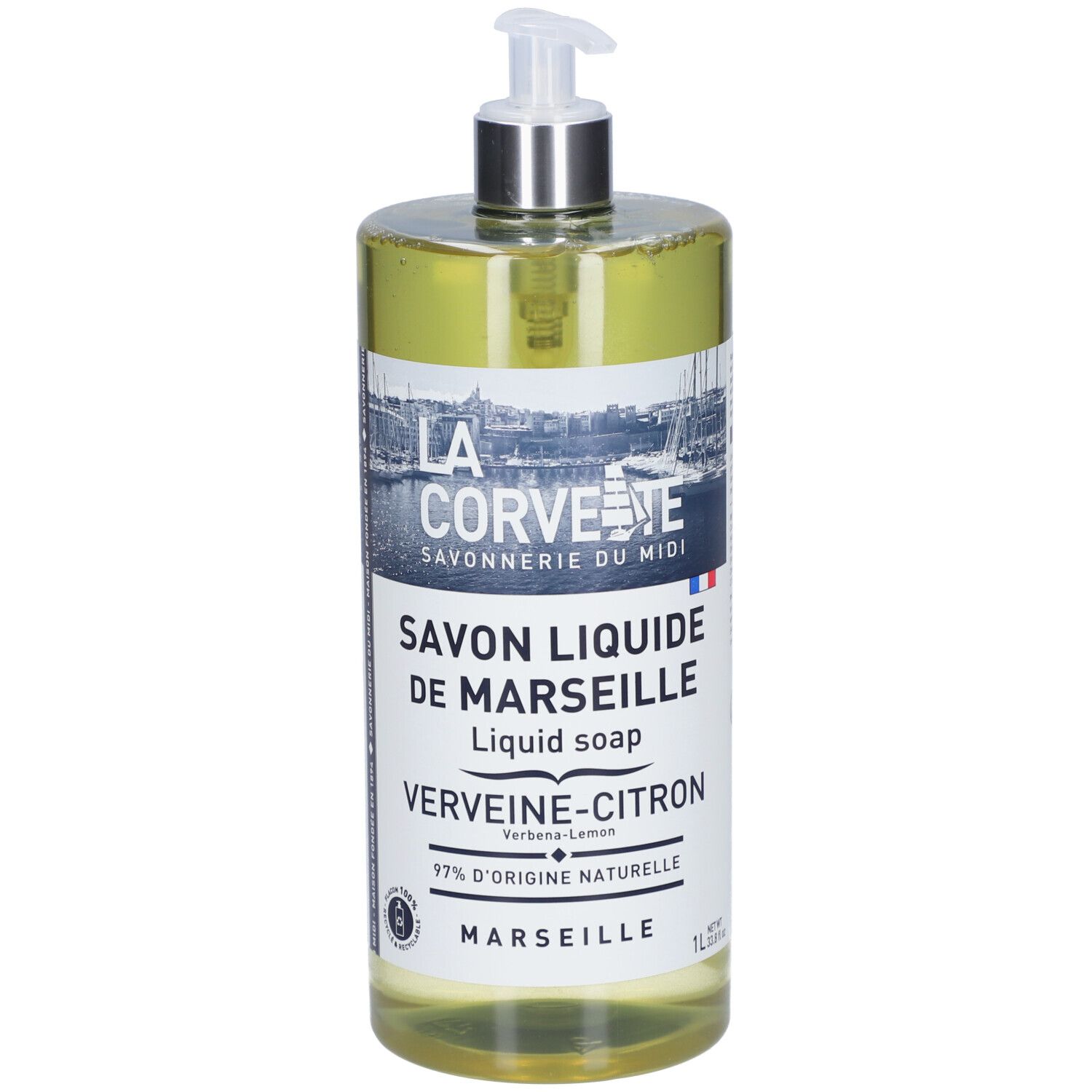 LA CORVETTE Savon liquide de Marseille Verveine-Citron