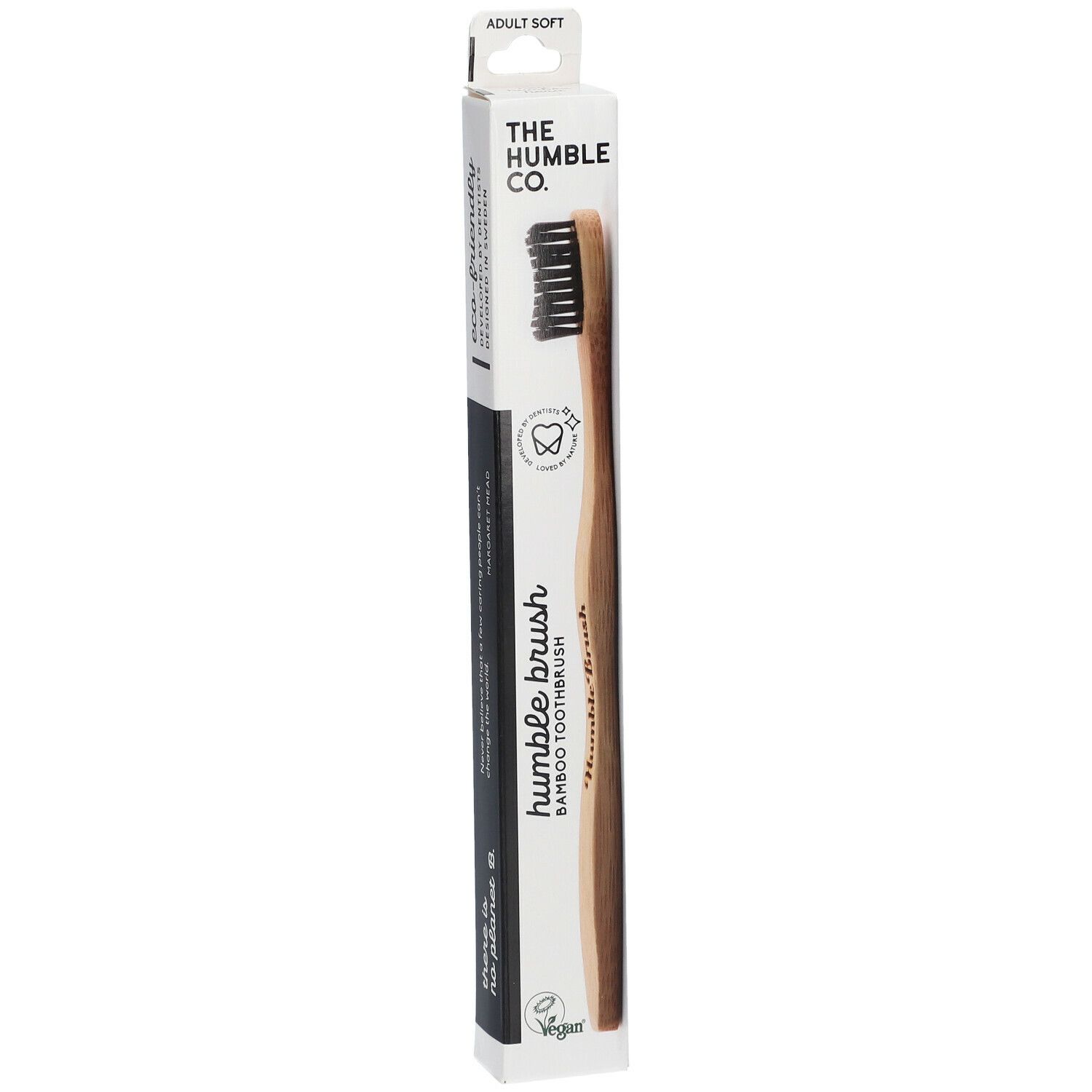 The Humble Co. Humble Brush® Bamboe Tandenborstel Volwassenen Zacht Zwart
